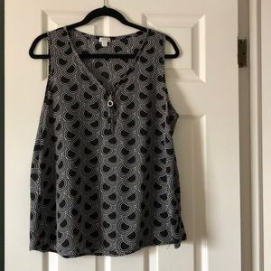 Spence Printef Tank Top Blouse